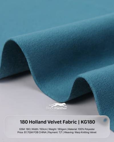 Imported 180 Holland Velvet Fabric KG180 | 150cm Width | 180 GSM | Upholstery & Home Décor in Surat